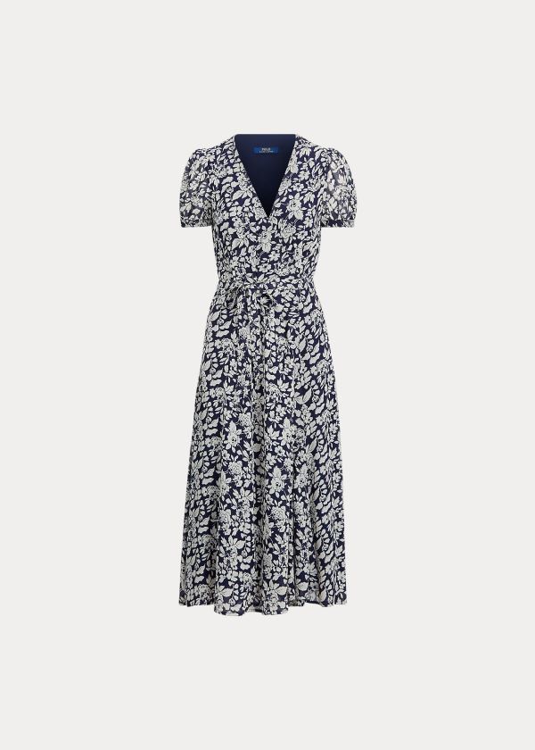 Women's Polo Ralph Lauren Floral Crepe Wrap Dresses | 259761KQE